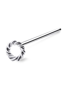 Small Twisted Circle Straight Nose Stud NSKA-825